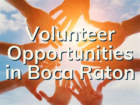 Volunteer Opportunities Boca Raton